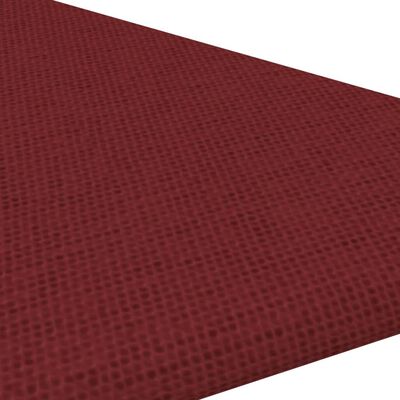 vidaXL Paneles de pared 12 uds tela rojo tinto 30x30 cm 0,54 m²