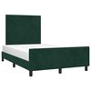 vidaXL Estructura cama sin colch&oacute;n terciopelo verde oscuro 120x190cm