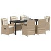vidaXL Conjunto de Comedor de Jard&iacute;n 7 pcs Beige y Gris Claro