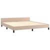 vidaXL Estructura de cama cabecero cuero sint&eacute;tico capuchino 180x200cm