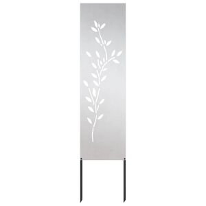 vidaXL Pantalla de Privacidad para Jard&iacute;n Floral Plateado 32 x 140 cm