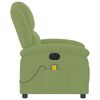 vidaXL Sill&oacute;n reclinable de masaje el&eacute;ctrico terciopelo verde claro