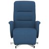vidaXL Sill&oacute;n reclinable con reposapi&eacute;s tela azul
