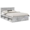 vidaXL Estructura de cama Concreto 160 x 200 cm Madera de ingenier&iacute;a