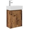 vidaXL M&oacute;dulo de ba&ntilde;o con grifer&iacute;a Madera envejecida
