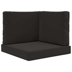 vidaXL Coj&iacute;n para sof&aacute; de exterior 3 pcs Negro Poli&eacute;ster