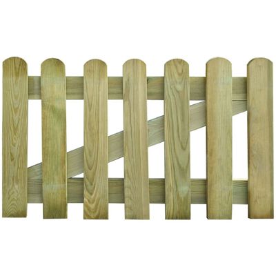 vidaXL Puerta de valla de jardín madera 100x60 cm