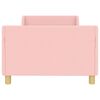 vidaXL Cama para ni&ntilde;os con cabecero Rosa 90 x 190 cm Tela de Oveja
