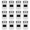 vidaXL Tarros de almacenaje con pegatina 12 unidades 300 ml
