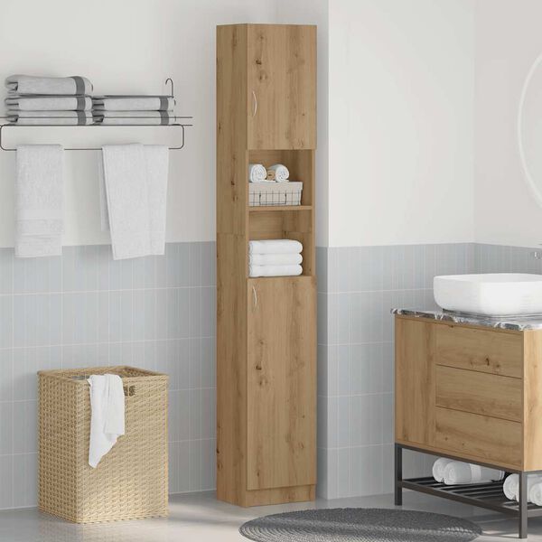 vidaXL Mueble de ba&ntilde;o Artisan Oak 32x25,5x190 cm Madera de ingenier&iacute;a