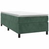 vidaXL Estructura de cama con somier terciopelo verde oscuro 90x200cm