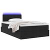 vidaXL Cama con almacenamiento y LED Negro 120 x 200 cm Terciopelo