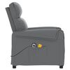 vidaXL Sill&oacute;n de masaje elevable cuero sint&eacute;tico gris