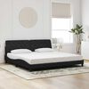 vidaXL Estructura cama sin colch&oacute;n terciopelo negro 200x200 cm