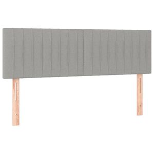vidaXL Cabeceros tela gris claro 144x5x78/88 cm
