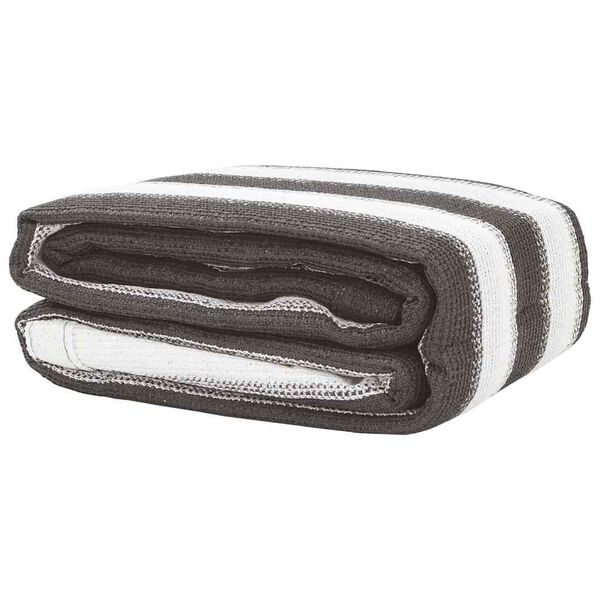 vidaXL Alfombra de tienda campa&ntilde;a HDPE antracita y blanco 400x800 cm