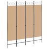 vidaXL Separador de habitaci&oacute;n de 4 paneles Beige 160 x 180 cm Tela