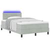 vidaXL Cama Box Spring LED con LED Gris Claro 120 x 200 cm Terciopelo