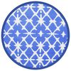 vidaXL Alfombra de exterior ARAKIL azul y blanca &Oslash;160 cm PP