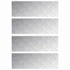 vidaXL Pelda&ntilde;o 4 uds. 90 x 30 cm Plateado Aluminio Rectangular