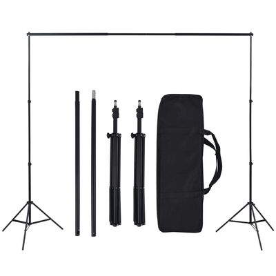 vidaXL Kit de estudio fotográfico con luces softbox y fondos