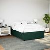 vidaXL Estructura cama sin colch&oacute;n terciopelo verde oscuro 140x190 cm