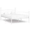 vidaXL Estructura cama con somier sin colch&oacute;n metal blanco 160x200 cm