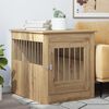 vidaXL Jaula para perros mueble madera contrachapada roble artesanal