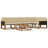vidaXL Conjunto de sof&aacute;s de exterior con coj&iacute;n 6 pcs Natural y Beige