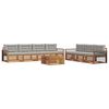 vidaXL Conjunto de sof&aacute;s de exterior 8 uds. Natural y Gris Claro