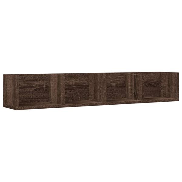 vidaXL Mueble de pared madera de ingenier&iacute;a marr&oacute;n roble 99x18x16,5 cm