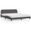vidaXL Estructura de cama Dover cuero sint&eacute;tico gris 180x200 cm