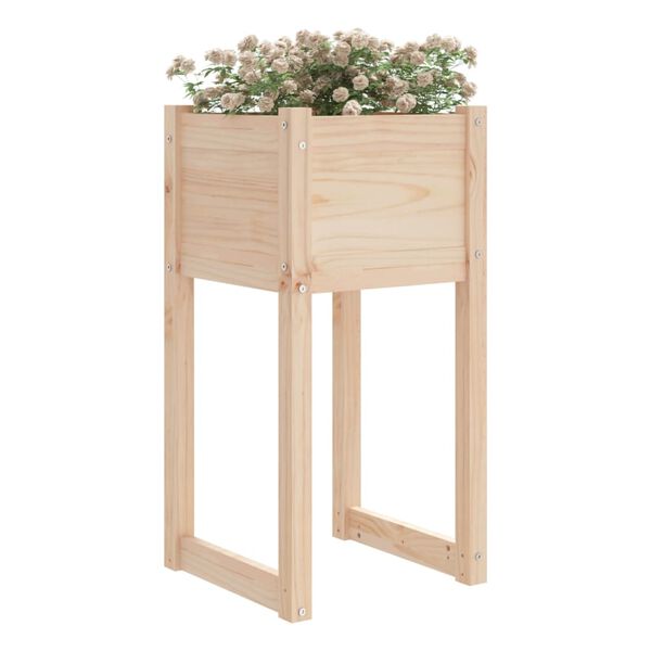 vidaXL Jardinera 2 unidades madera maciza de pino 40x40x81 cm