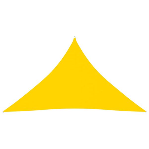vidaXL Toldo de vela triangular tela Oxford amarillo 5x5x6 m