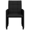 vidaXL Sillas de Comedor con Ruedas 2 pcs Negro 58 x 65 x 94 cm tela