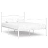 vidaXL Estructura cama con somier sin colch&oacute;n metal blanco 140x200 cm