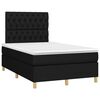 vidaXL Cama box spring con colch&oacute;n LED tela negro 120x200 cm