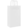 vidaXL Bolsas de papel con asas 50 uds blanca 21x11x36 cm