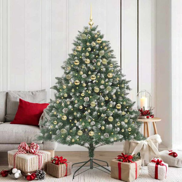 vidaXL &Aacute;rbol de Navidad artificial Verde 180 cm PVC, Pl&aacute;stico y Acero