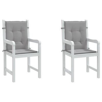vidaXL Cojines para sillas de jardín 2 unidades gris 100x50x3 cm
