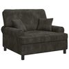 vidaXL Sill&oacute;n XXL con cojines Marr&oacute;n oscuro Tejido de 1,5 l&iacute;neas