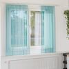 vidaXL Cortinas de gasa con bolsillos para varillas 2 uds. turquesa