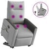 vidaXL Sill&oacute;n de masaje reclinable de pie de tela gris nube
