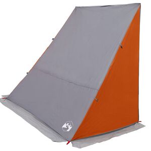 vidaXL Tienda para port&oacute;n trasero Gris y naranja 190 x 150 x 185 cm