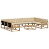 vidaXL Conjunto de sof&aacute;s de exterior 10 uds. y Beige