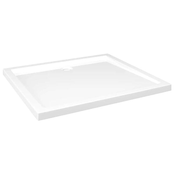 vidaXL Plato de ducha rectangular blanco ABS 80x90 cm