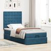 vidaXL Estructura cama otomana colchones terciopelo azul oscuro