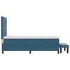 vidaXL Cama tipo Box Spring Azul oscuro 90 x 190 cm Terciopelo