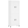 vidaXL Aparador alto madera contrachapada blanco 69,5x34x180 cm