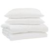 vidaXL Edred&oacute;n de Verano con almohada 3 uds. Blanco Microfibra